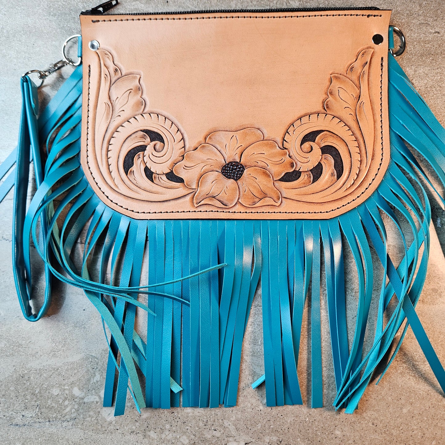 Clutch - Fringe - Teal