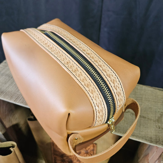 Dopp Kit - Brown & Shark
