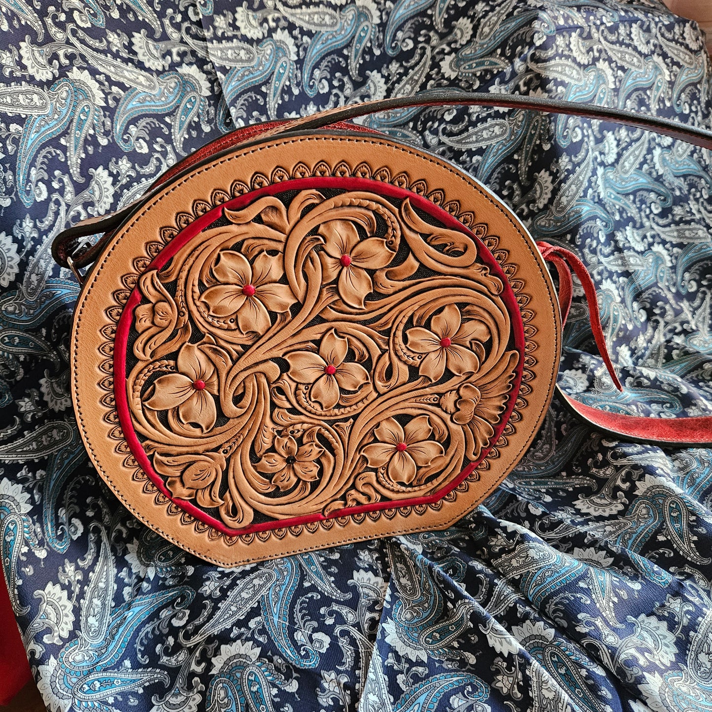 Round Purse - Red